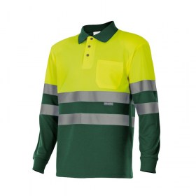 polo_bicolor_AV_m-c_175_verde_caza_amarillo flúor